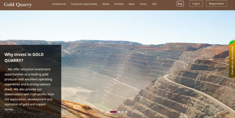 Gold Quarry — инвестиции, которые работают на обогащение организаторов данного лохотрона